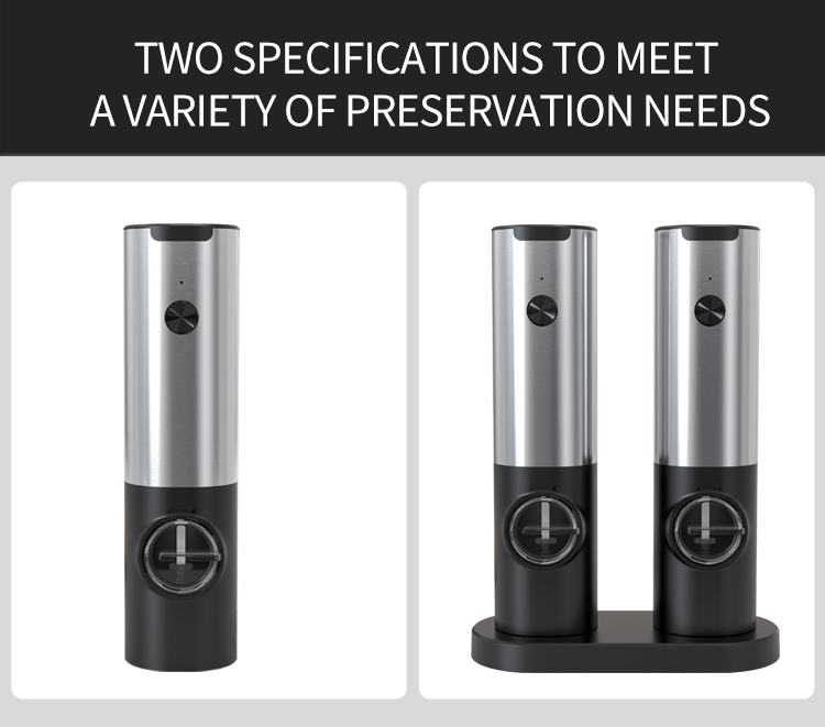 Rechargeable Electric Salt And Pepper Grinder Set With Charging Base  Stainless Steel Automatic Salt Spice Grinder