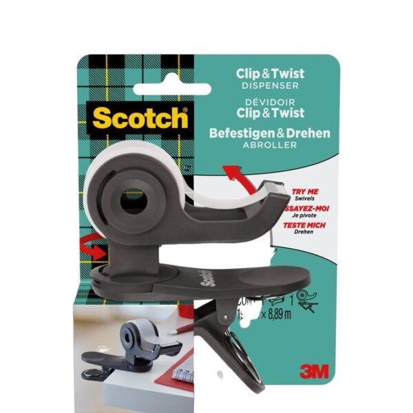 3M Scotch Clip & Twist Dispenser for 19mm Tape 3M-C19-CLIP-CG