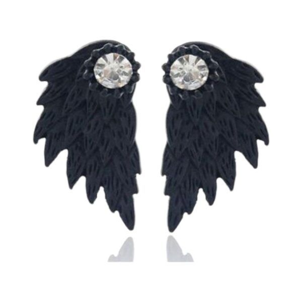 Σκουλαρίκια Angel Wings με Κρύσταλλα SWAROVSKI – Μαύρο Χρώμα | Λάμψη & Στυλ για Κάθε Περίσταση