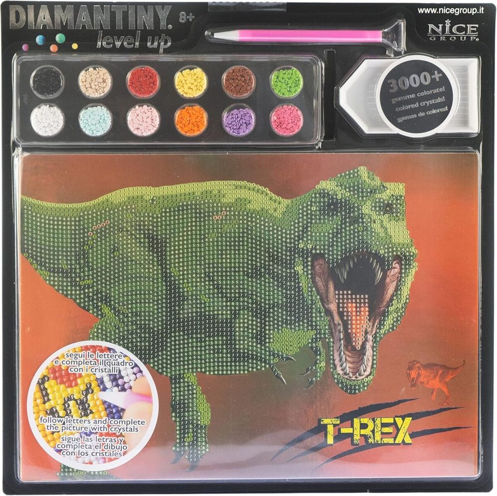 Diamantiny Level Up Dinosaurs Crystal Art Activities Diamond Painting Kit T-Rex | Skroutz Cyprus