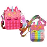 Bag For Kids Rainbow Pop Push Bubbles Cute Unicorn Silicone Creative Violet - skroutz cyprus