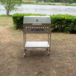 Deluxe BBQ φουκού με κάρβουνο και περιστρεφόμενες σούβλες