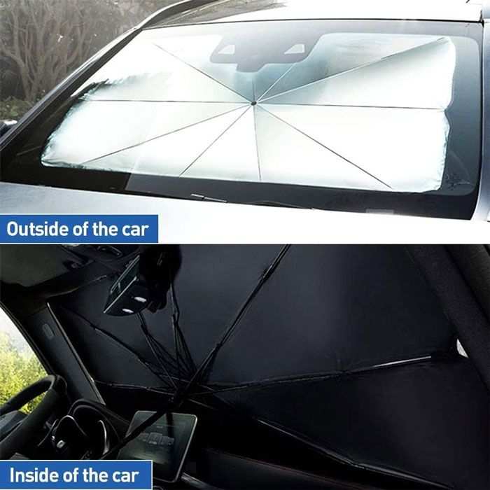 Εσωτερική ηλιοπροστασία αυτοκινήτου UV Umbrella | Windshield Sun Shade Umbrella | Foldable Car Umbrella | Sunshade | Skroutz Cyprus