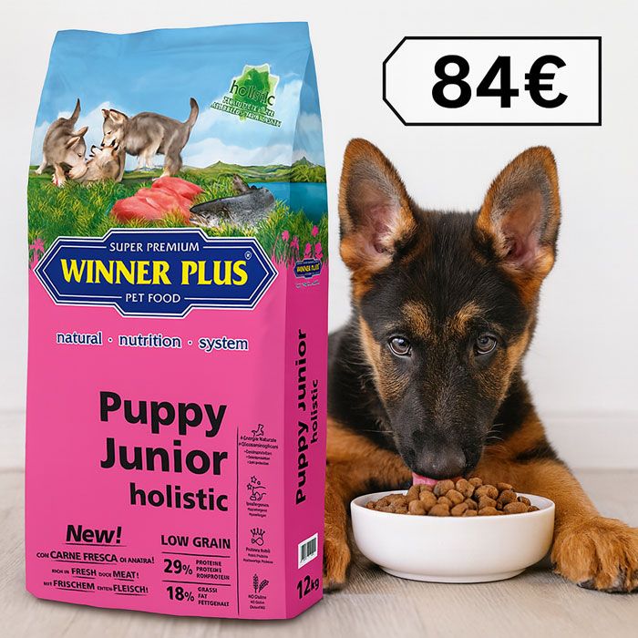 Winner Plus Holistic Puppy Junior 12kg για κουτάβια στην Κύπρο – Ολιστική τροφή ανάπτυξης υψηλής ποιότητας