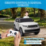 Τεράστιο Παιδικό Ηλεκτροκίνητο Αυτοκίνητο Διθέσιο με Τηλεκοντρόλ Licensed Range Rover 12 Volt Λευκό | Milo Toys Cyprus | Toy Shop Nicosia
