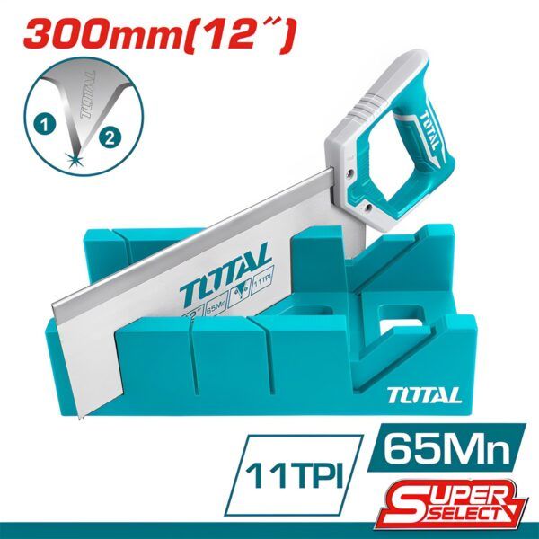 Total Πριόνι Ξύλου με Φαλτσοκούτι 30cm THT59126