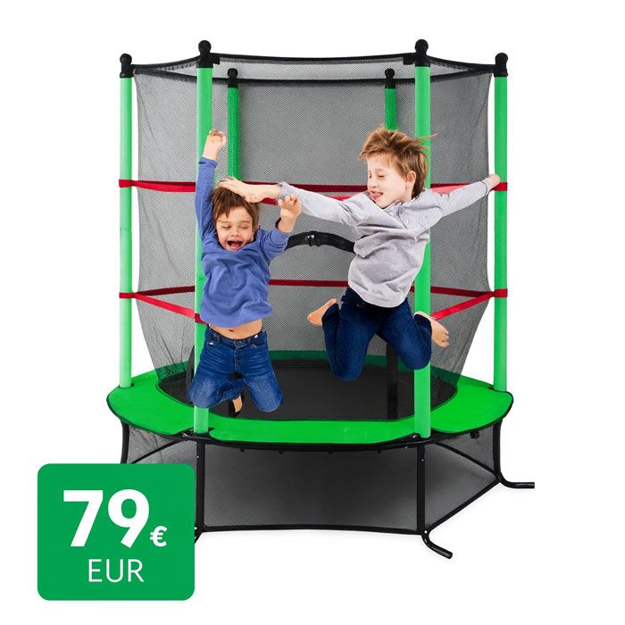 4.5ft Τραμπολίνο Ozzy για παιδιά με δίχτυ ασφαλείας, ιδανικό για μικρούς χώρους, διαθέσιμο στην Κύπρο από την αποθήκη Skroutz Ανθούπολη
