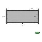 Grasher 103833 Κάλυμμα Μπαλκονιού Γκρι 1.2x6m | Skroutz Κύπρου