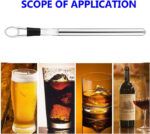 3-in-1 Stainless Steel Wine Chiller Stick with Aerator and Pourer Rapid Iceless Wine Cooler Wine Bottle Cooling Rod | Skroutz Cyprus
