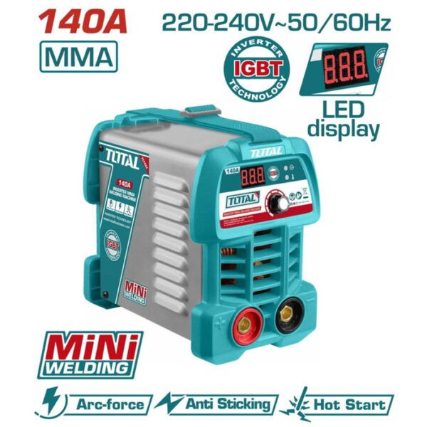 Total TW214049E Ηλεκτροκόλληση Inverter MMA με Μέγιστο Ρεύμα Συγκόλλησης 140A και Κύκλο Εργασίας 15% | Skroutz Κύπρου