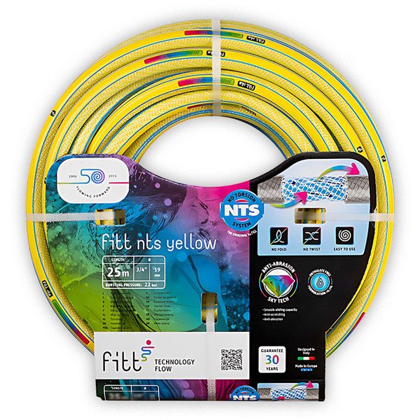FITT NTS YELLOW WATER HOSE 1/2 x 25M | Λαστιχο νερου Κύπρο
