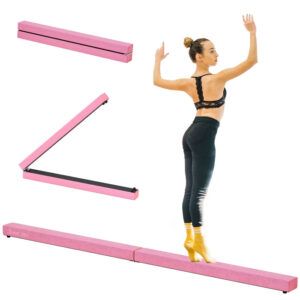 2.4M 8FT Gymnastics Folding Balance Beam Home Gym Training Exercise Sports - Pink | Toy shop Cyprus | Skroutz Toys Cyprus