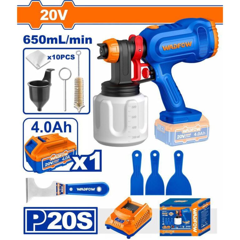Wadfow Ηλεκτρικό Πιστόλι Βαφής 20V με Δοχείο 0.8lt | Skroutz Cyprus