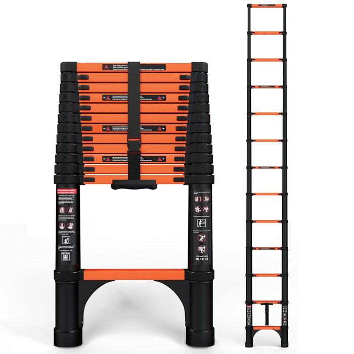 Αντιολισθητικό σκαλοπάτι τηλεσκοπικής σκάλας Carbon Steel